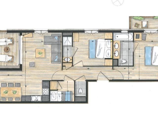 Appartement de charme, familial, Courchevel moriond - Courchevel 1650
