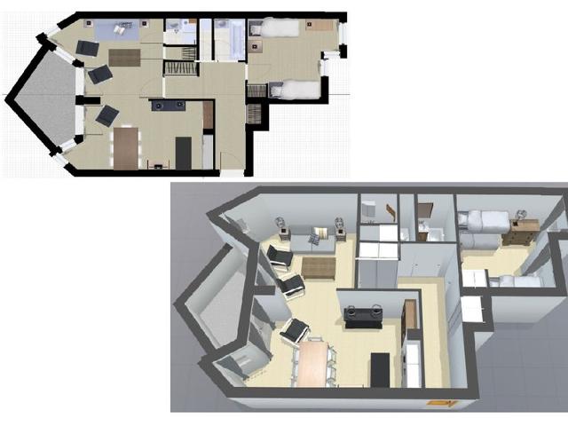 Appartement Val-d'Isère, 2 pièces, 6 personnes - Val d'Isère La Daille