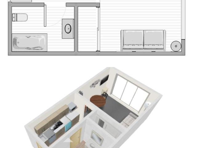 Studio Val-d'Isère, 1 pièce, 2 personnes - Val d'Isère Centre
