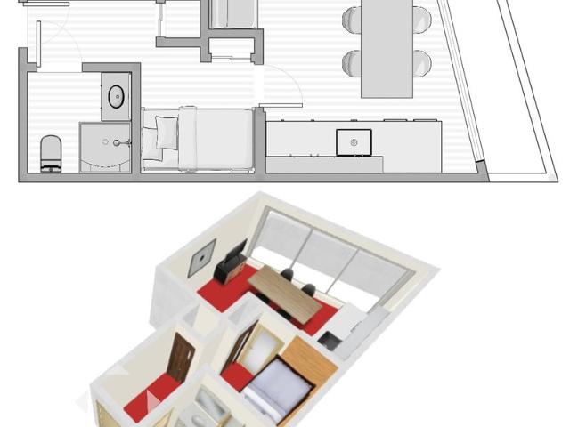 Studio Val-d'Isère, 1 pièce, 4 personnes - Val d'Isère Centre