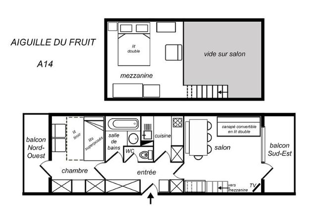 Appartements RESIDENCE AIGUILLE DU FRUIT HAUT - Méribel Mottaret 1850