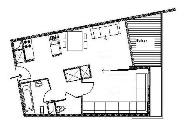 Appartements Soldanelles A - Les Menuires Reberty 1850