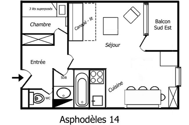 Appartements Residence Asphodeles - Méribel Mottaret 1850