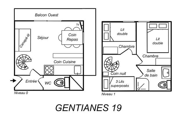 Appartements Residence Gentianes - Méribel Mottaret 1850