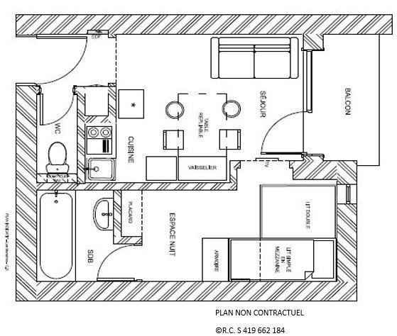 Appartements Melezes - Les Menuires Reberty 1850