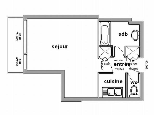 Studio 4 personnes avec vue sur les pistes - Chamrousse
