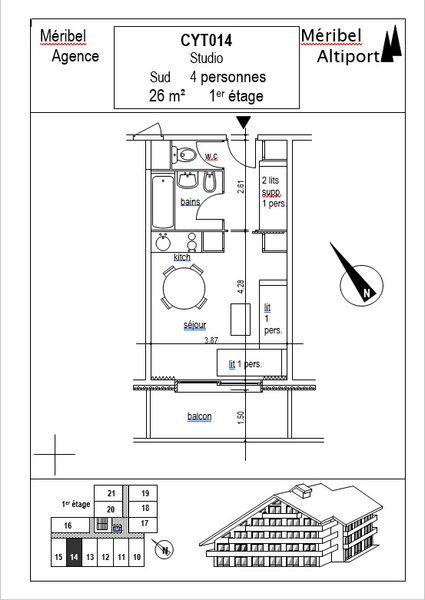 Appartements Les Cytelles - Méribel Altiport 1700