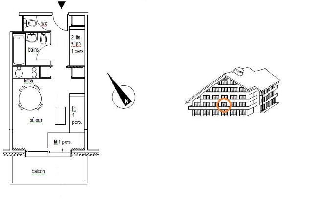 Appartements Les Dauphinelles - Méribel Altiport 1700
