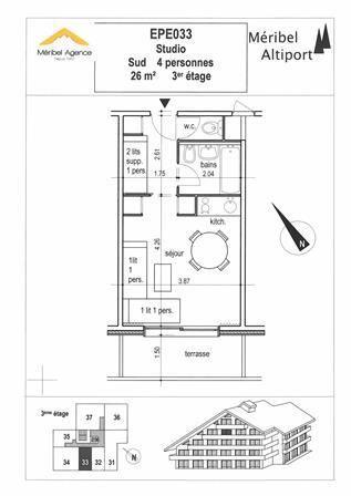 Appartements Les Eperonnelles - Méribel Altiport 1700