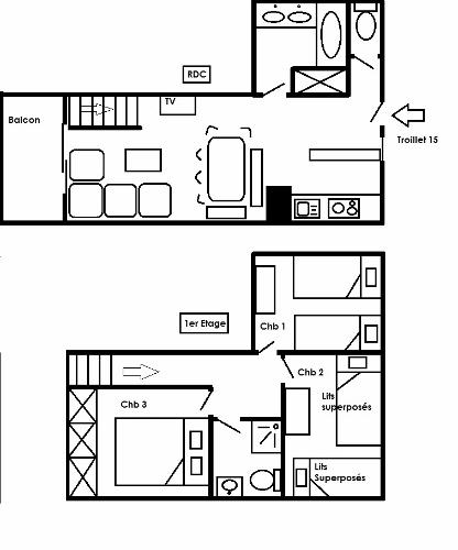 Appartements Le Troillet - Méribel Centre 1600